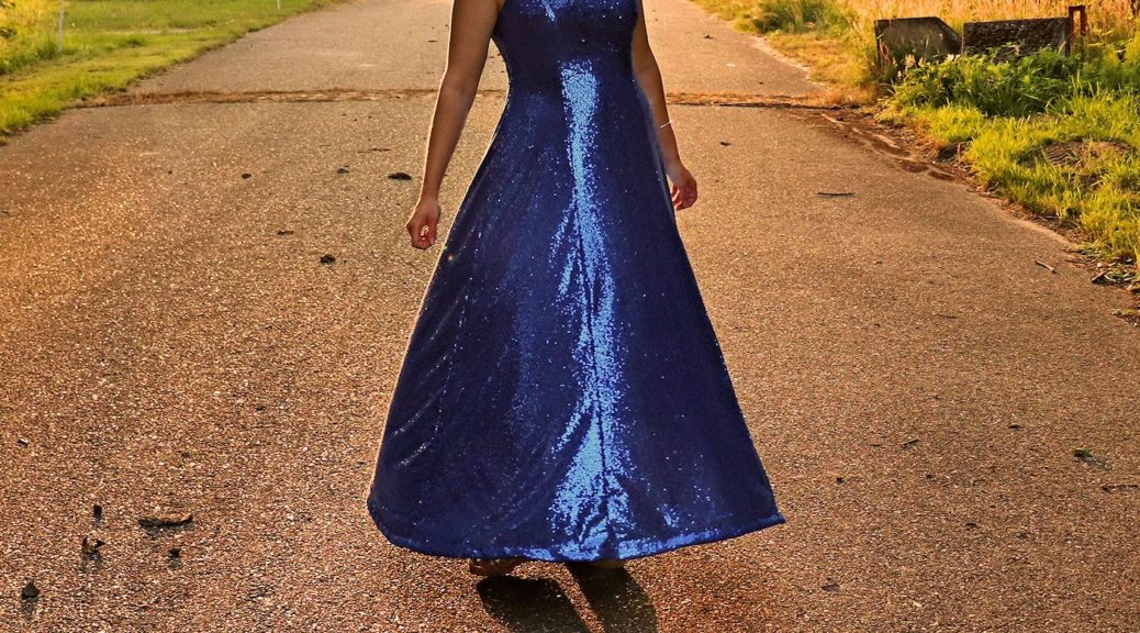 Butterick B6146 - Sequin gown stitched by Sewingridd