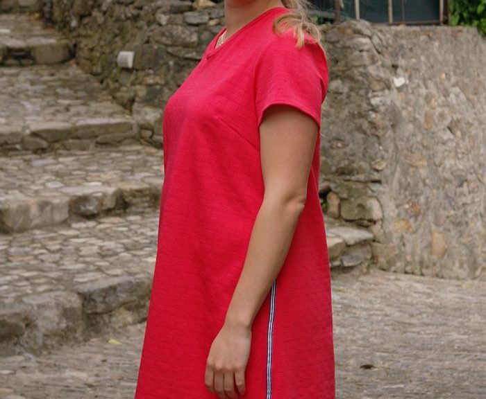 Modern A-line dress by Sewingridd