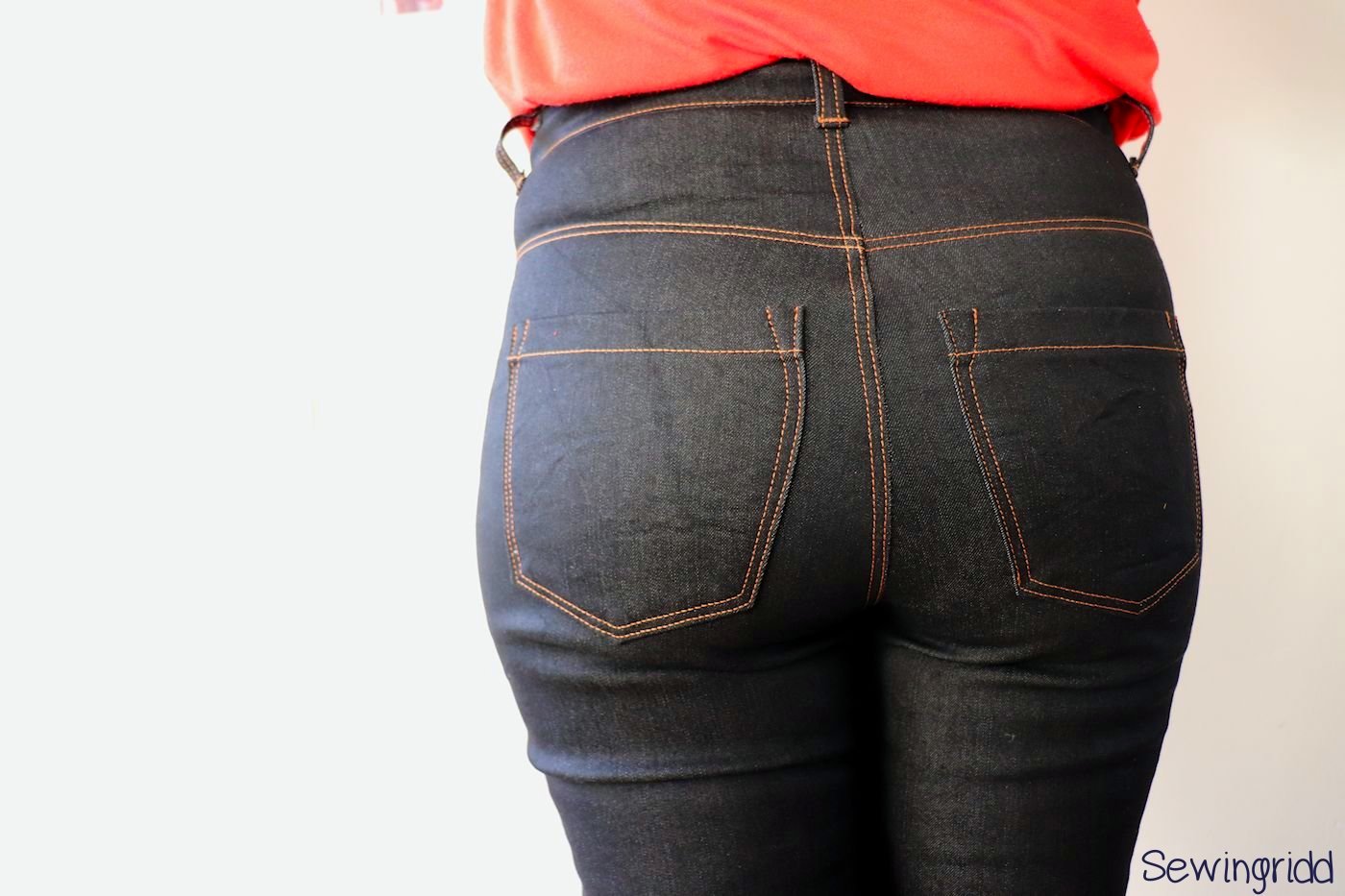 High waisted Ginger Jeans sewn by Sewingridd
