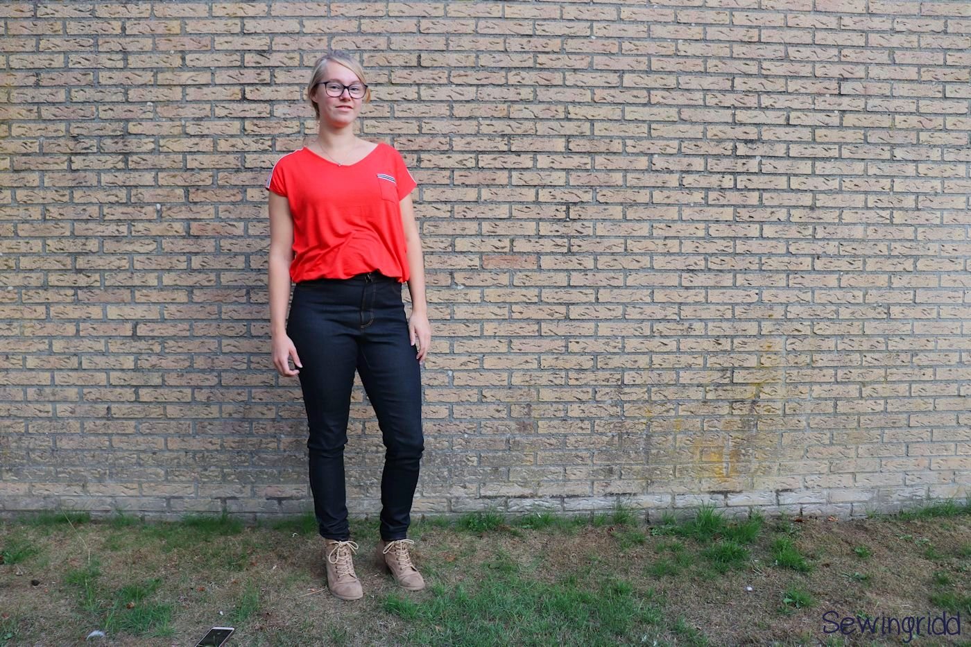 High waisted Ginger Jeans sewn by Sewingridd