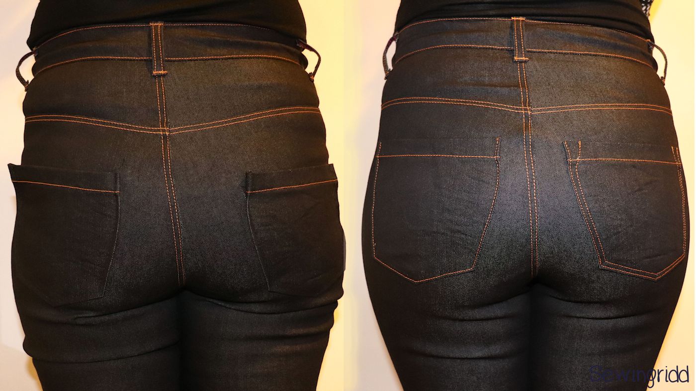 High waisted Ginger Jeans sewn by Sewingridd