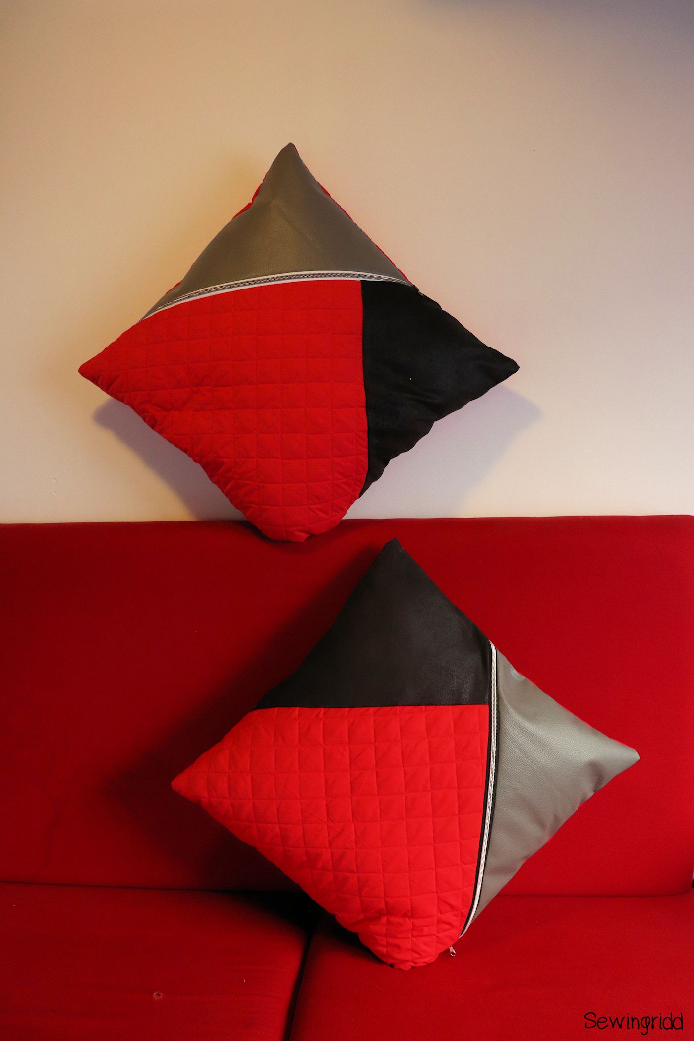 Pillow cases designed and sewn by Sewingridd