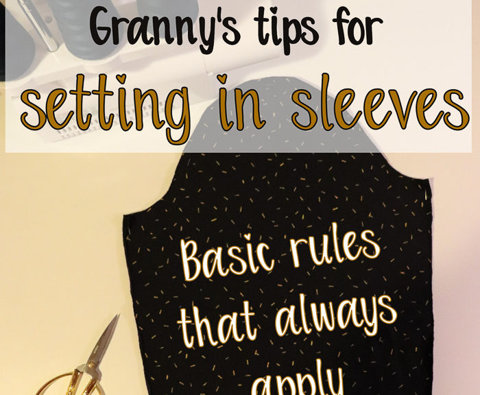 Granny's tips on setting in sleeves - basic rules that always apply. Tutorial by Sewingridd