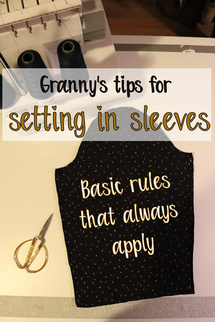 Granny's tips on setting in sleeves - basic rules that always apply. Tutorial by Sewingridd