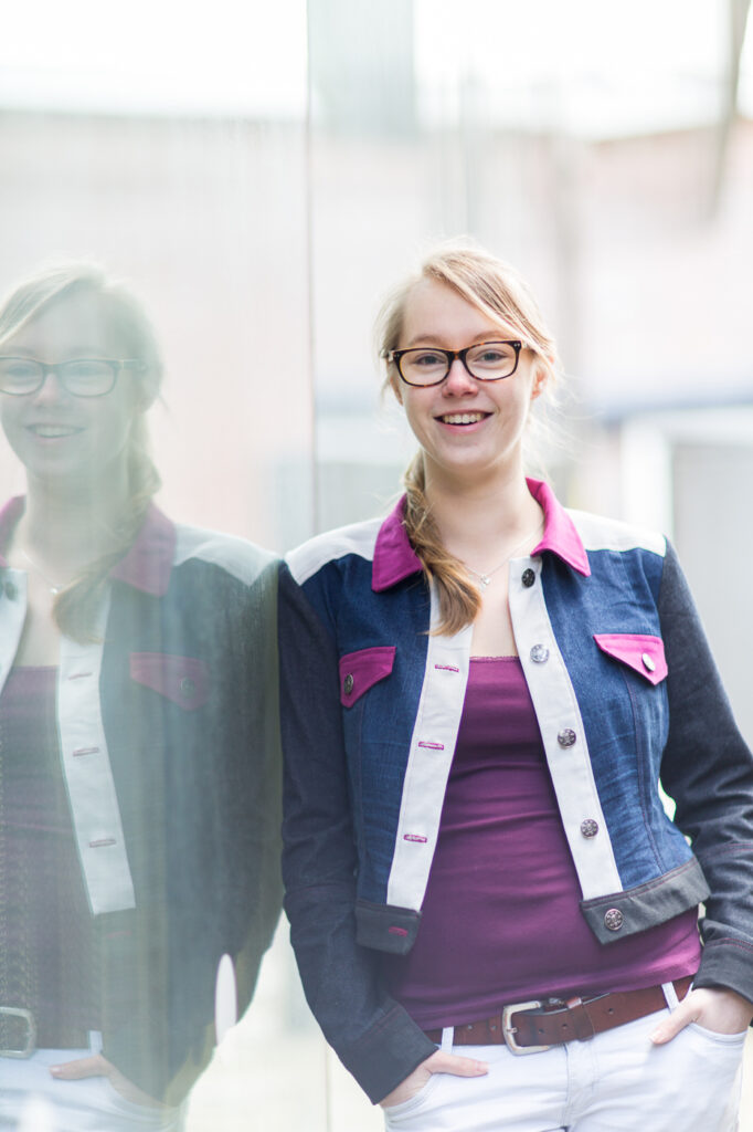 Refashioned recycled denim jacket by Sewingridd. Picture by Annelies Mol